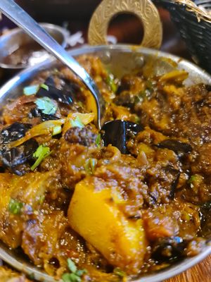 Aloo baingan at Indian Villa in Rye