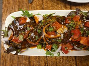 Hari kebab at Indian Villa in Rye