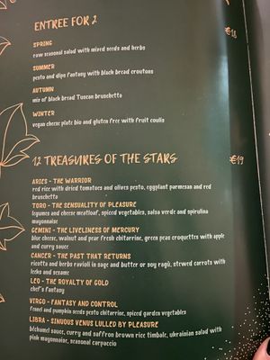 Menu (English)  at Le Fate in Florence