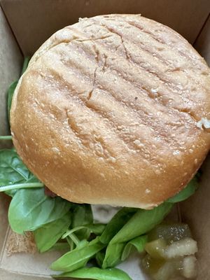 Vegan burger   at Nowhere in Milan