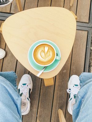 cappuccino with oat milk- no extra charge for oat!   at Nowhere in Milan