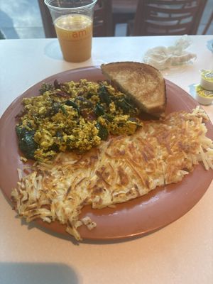 Spinach and mushroom tofu scramble   at Scramble in Phoenix