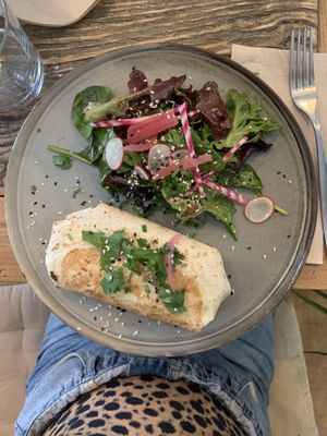 Burrito made vegan (without cheese)  at Palem Café in La Rochelle