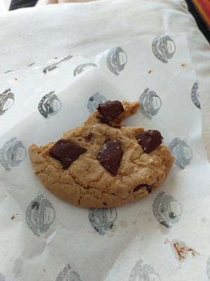 Part way through my choc chip cookie at Kappra Cafe in Bangkok