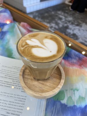 Oat milk flat white   at Kappra Cafe in Bangkok