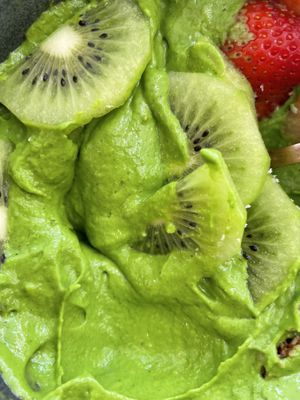 Avocado smoothie bowl   at Kappra Cafe in Bangkok