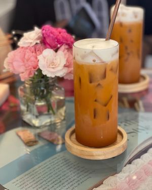 Thai iced tea - a local favorite! at Kappra Cafe in Bangkok