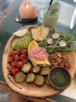 Vegan breakfast platter   at Kappra Cafe in Bangkok