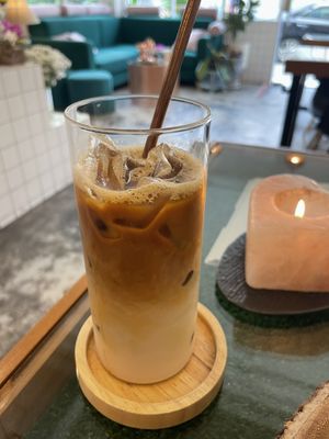 Iced latte oat   at Kappra Cafe in Bangkok