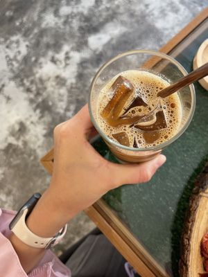 Iced latte  at Kappra Cafe in Bangkok