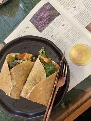 Roti with samosa-bae  at Kappra Cafe in Bangkok