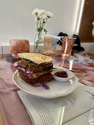 Eggplant panini  at Kappra Cafe in Bangkok