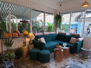 Indoors at Kappra Cafe in Bangkok