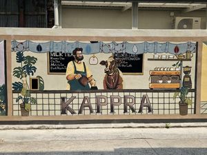 Mural at Kappra Cafe in Bangkok