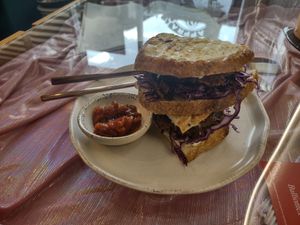 Eggplant sandwich 👍🏽 at Kappra Cafe in Bangkok