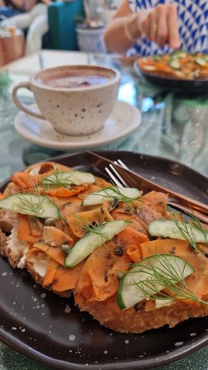 Smoked Carrot Sourdough at Kappra Cafe in Bangkok