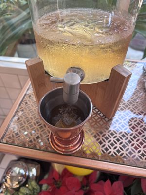 Free tea   at Kappra Cafe in Bangkok