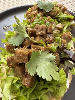 Jackfruit toast  #Veganuary at Kappra Cafe in Bangkok