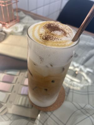 caramel latte  at Kappra Cafe in Bangkok