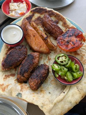 Kabbabs at Hummus 90 in Ashdot Yaakov