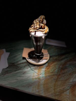 Our vanilla and marshmallow combo   at Chimneys Friedrichshain in Berlin