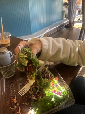 General Tso Lettuce Wraps  at Cacao Tree Cafe in Royal Oak