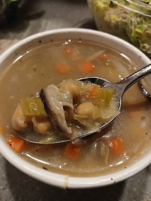 Chickpea Miso Soup at Cacao Tree Cafe in Royal Oak