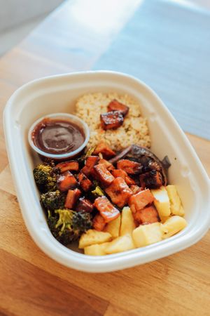 BBQ Tofu Bowl at Green Spoon Co in St Petersburg