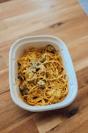 Mushroom Stroganoff at Green Spoon Co in St Petersburg