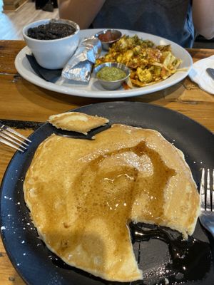 Vegan pancake at Seven Mile Cafe in Lewisville