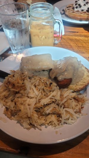 The Austin Benny with a NOLA Iced Coffee with oatmilk at Seven Mile Cafe in Lewisville