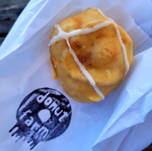 Pumpkin donut at Pepples Donut Farm in Berkeley