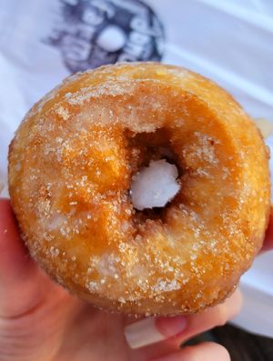 Cinnamon sugar donut at Pepples Donut Farm in Berkeley