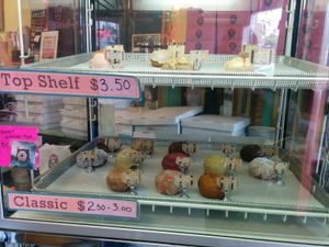 The day's cake donuts at Pepples Donut Farm in Berkeley