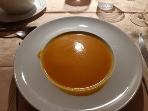 pumpkin/potatoe soup at Ristorante Pizzeria Al Porto in Nago-torbole