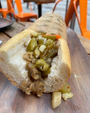 Vegan Italian beef at Buona in Chicago