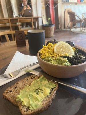 Tofu scramble breakfast  at Harvest Café in Cape Town