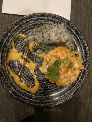 Shrimplike starter - super delishious flavour combination  at Vegang in Berlin