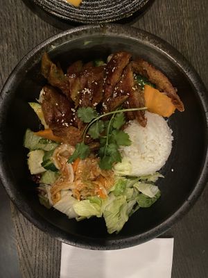 Super crispy duck like Rice dish  at Vegang in Berlin