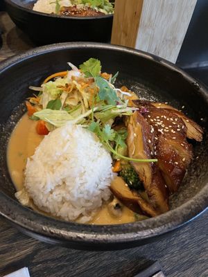 Vegan duck in peanut sauce  at Vegang in Berlin