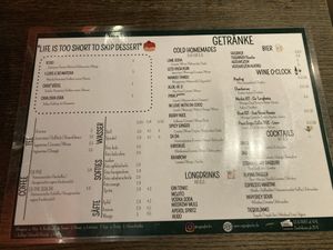 Menu February 19th 2023  at Vegang in Berlin