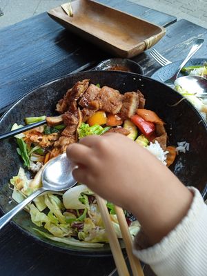 Almost finished bbq plate it was soooo good🥰🥰 at Vegang in Berlin