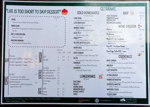 Menu page at Vegang at Vegang in Berlin