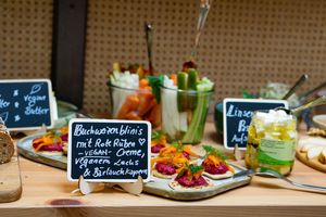 Buchweizen Blinis  at Dorf Cafe Blüte in Lenzing