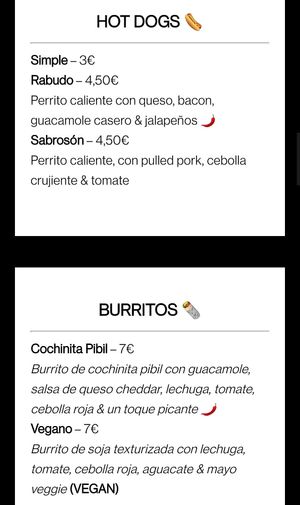 Burritos and hot dogs at Thelma in Pontevedra