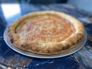 We offer Vegan cheese and stuffed crust on all our pizza’s! Yummy!   at Taste of Tel Aviv in Houston