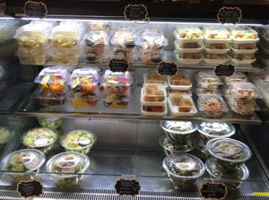 These items are all vegan; UPDATE: I took these photos 9 months ago; these things are no longer sold here.  at Zazzy's Pizza - Upper East Side in New York City