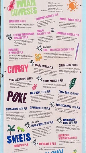 Menu 2/2 as of Sept 2021   at Hilo in Krakow