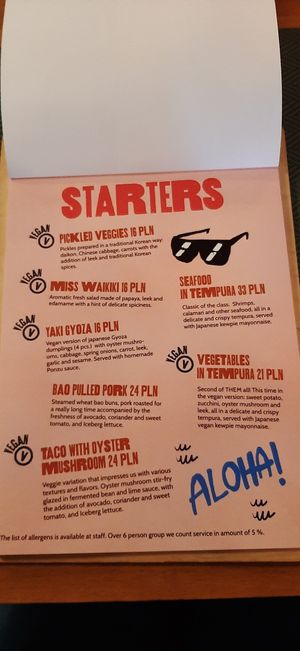 Starters at Hilo in Krakow