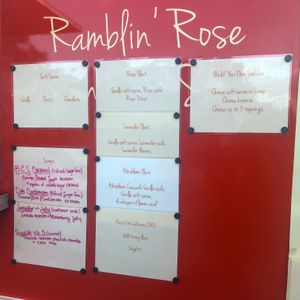 Menu board at Ramblin' Rose  in Portland